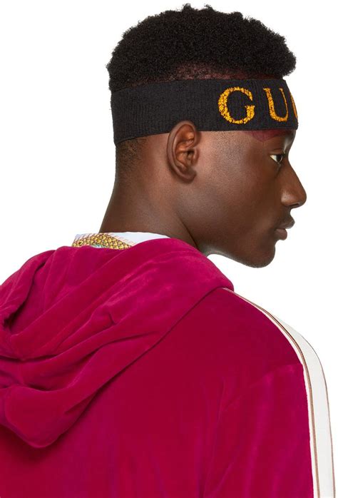 gucci headband mens black